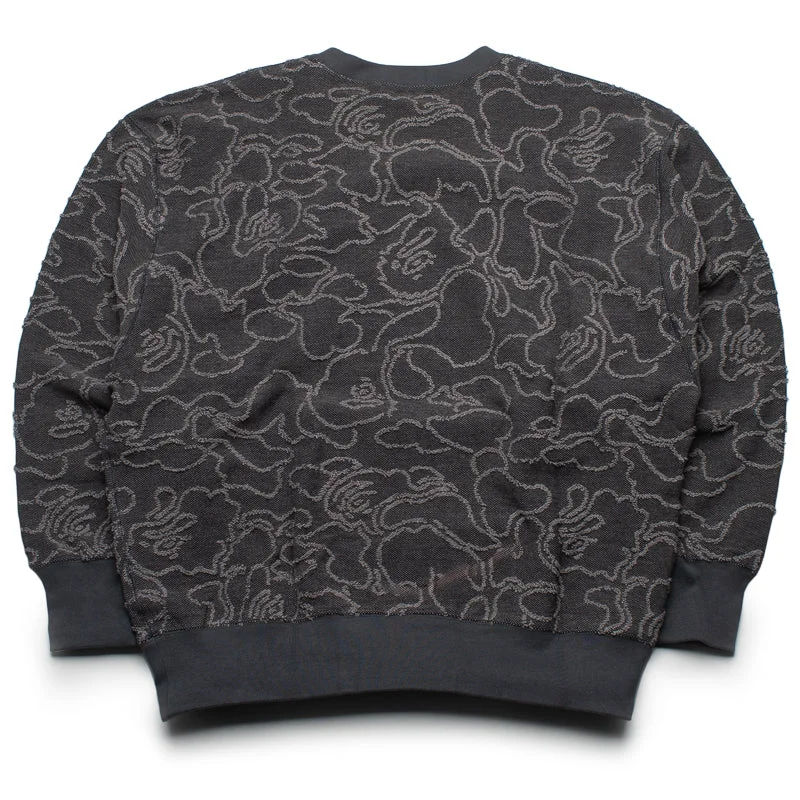 A Bathing Ape Line Camo Jacquard Crewneck - Black