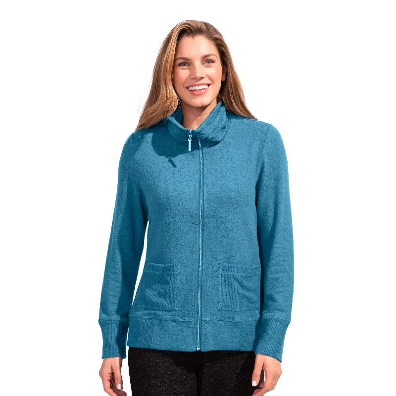 Escape by Habitat Fleece Zip Front Jacket in Coastline - 25832-CST - Size XS