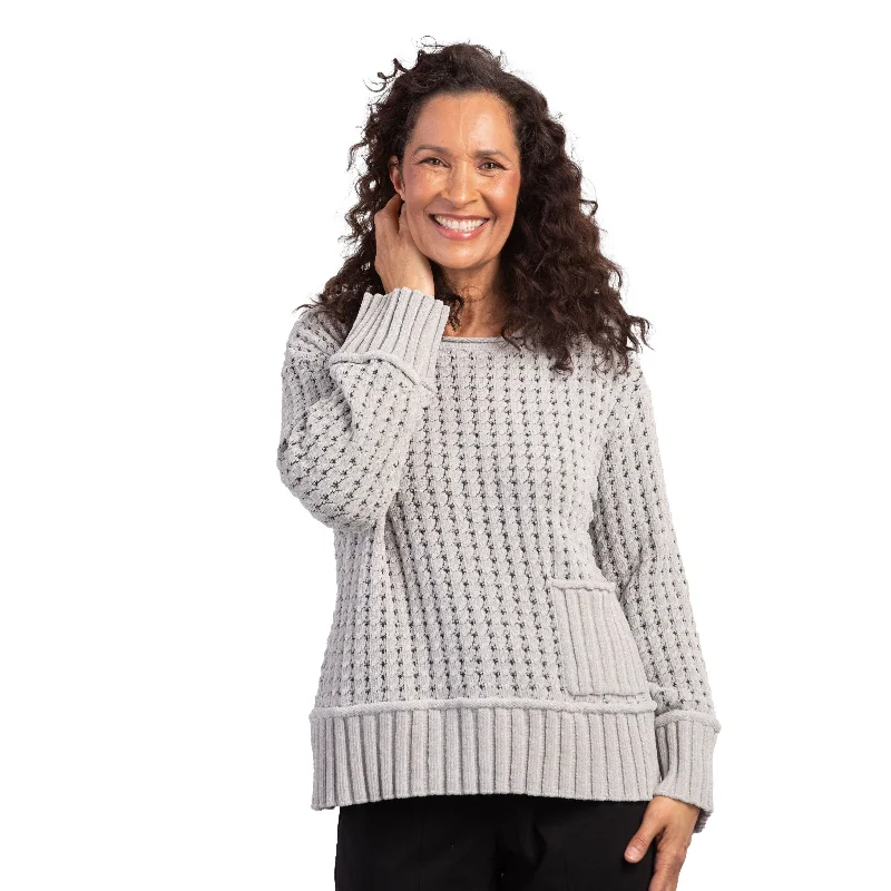 Habitat Aspen Chenille Tweedy Pocket Pullover in Mirage - 87735-MRG - Sizes S & M