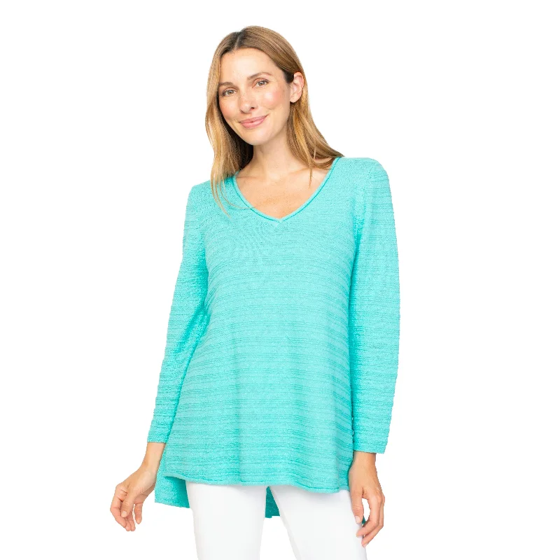 Habitat Sea Purl Stripe Pullover in Seaglass - 80115-SEA