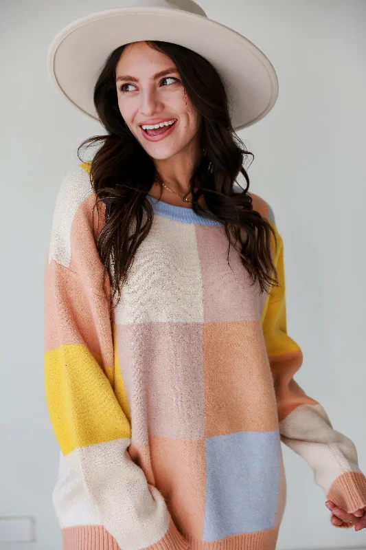 In Good Company Color Block Oversized Sweater