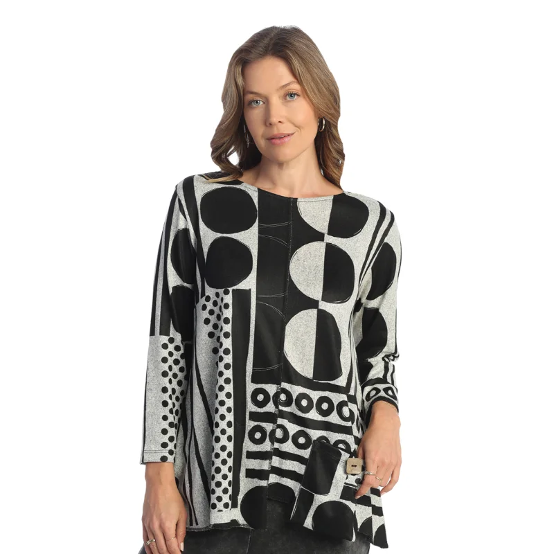 Jess & Jane “Bebop” Brushed Knit Tunic Top - FB2-1862