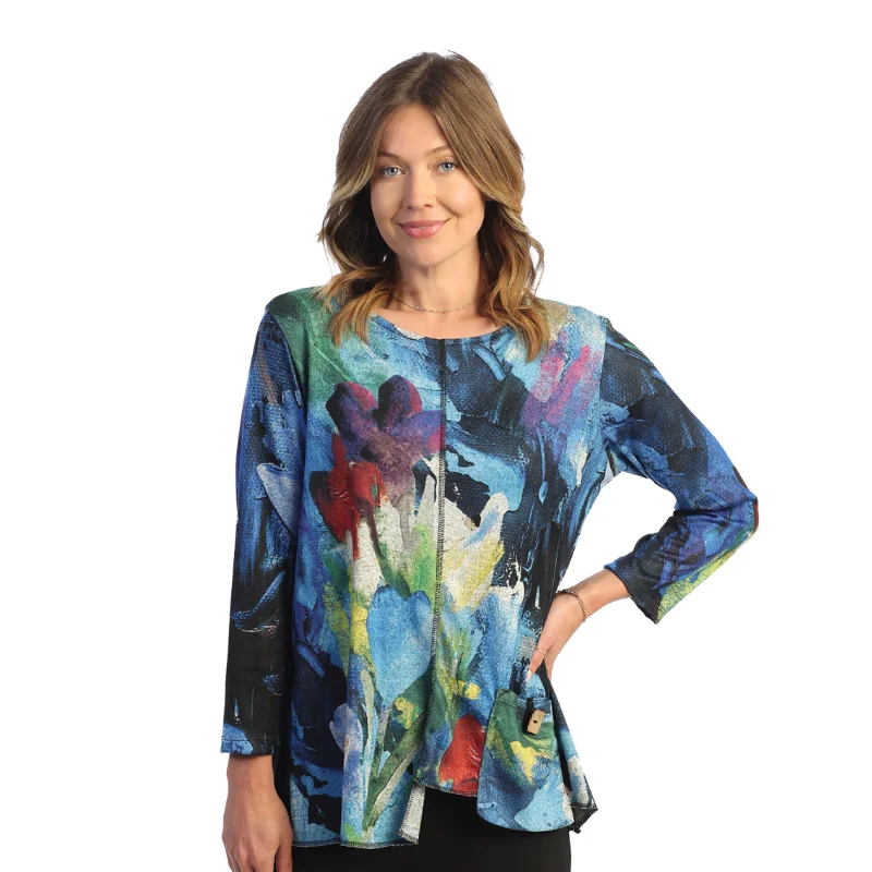 Jess & Jane “Morning Glory” Brushed Knit Tunic Top - FB2-1741 - Size 2X