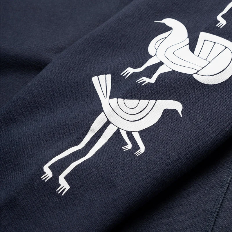 Parra Fancy Pigeon Crewneck Sweatshirt - Midnight Blue