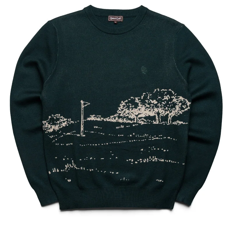 Quiet Golf Greens Knit Sweater - Forest