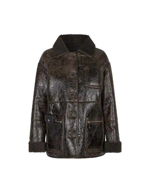 Ada Jacket — Distressed Brown