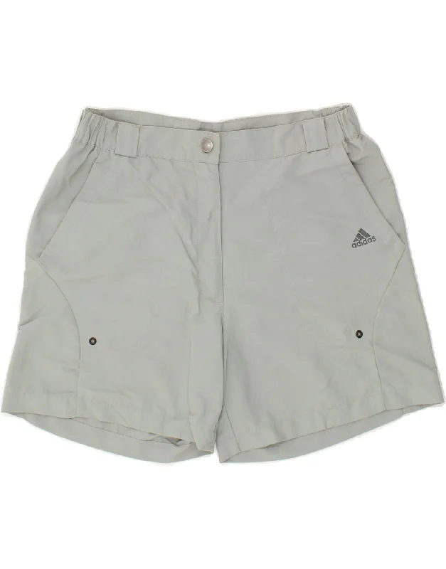 ADIDAS Womens Sport Shorts UK 16 Large Grey Polyamide