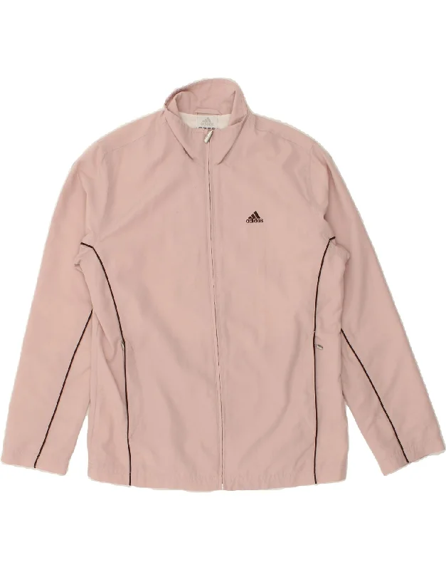 ADIDAS Womens Tracksuit Top Jacket UK 10 Small  Pink Polyester