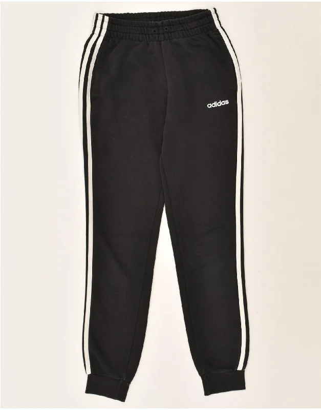 ADIDAS Womens Tracksuit Trousers Joggers UK 4/6 XS Black Cotton