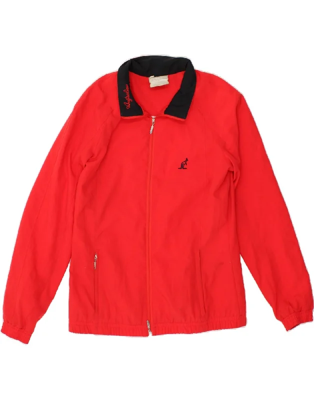 AUSTRALIAN L'ALPINA Womens Graphic Tracksuit Top Jacket IT 44 Medium Red