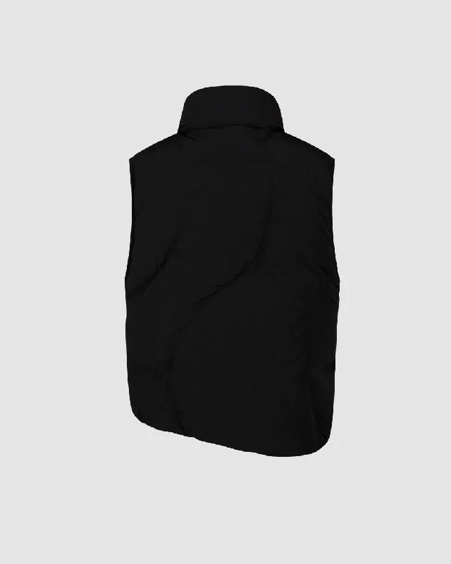 Black Fencing Down Vest