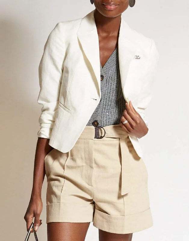 Crop Peak Lapel Blazer