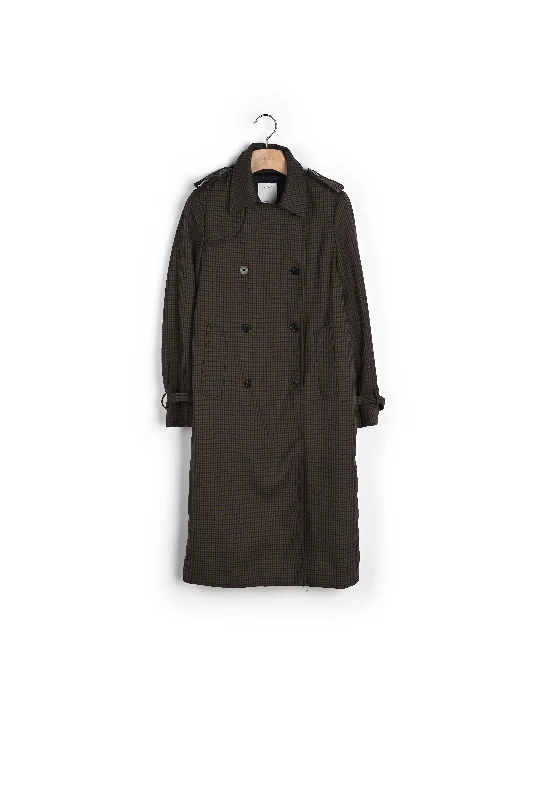 Trench-coat à carreaux