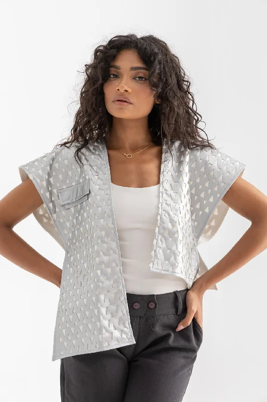 High Low Metallic Vest - Add On