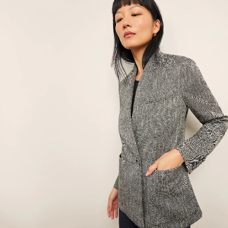 Janette Jacket - Cotton Tweed :: Black/Ivory