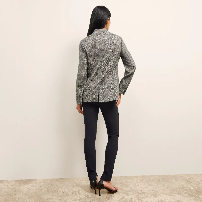 Janette Jacket - Cotton Tweed :: Black/Ivory