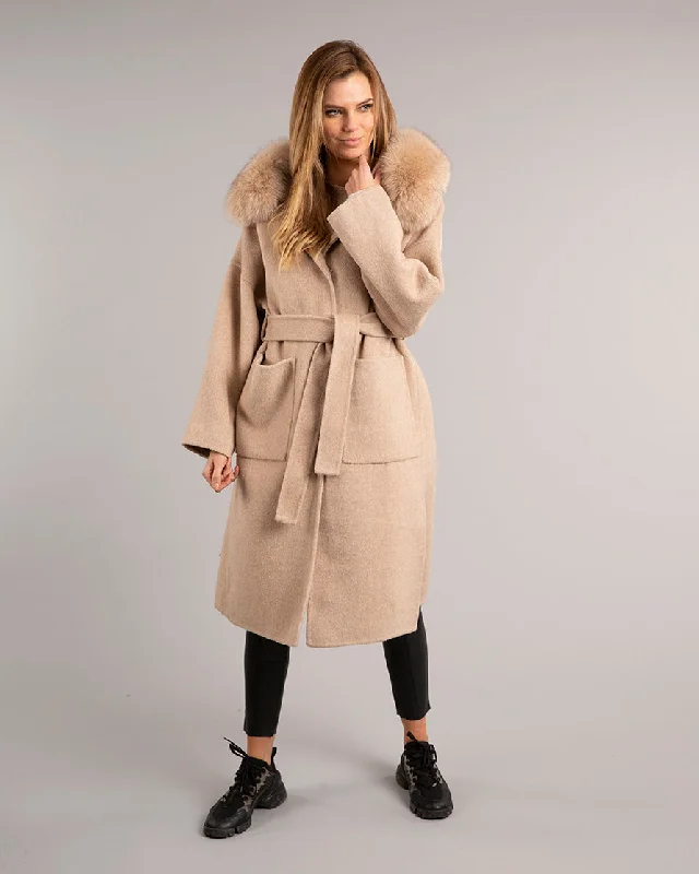 Kate Wrap Wool Long Oat