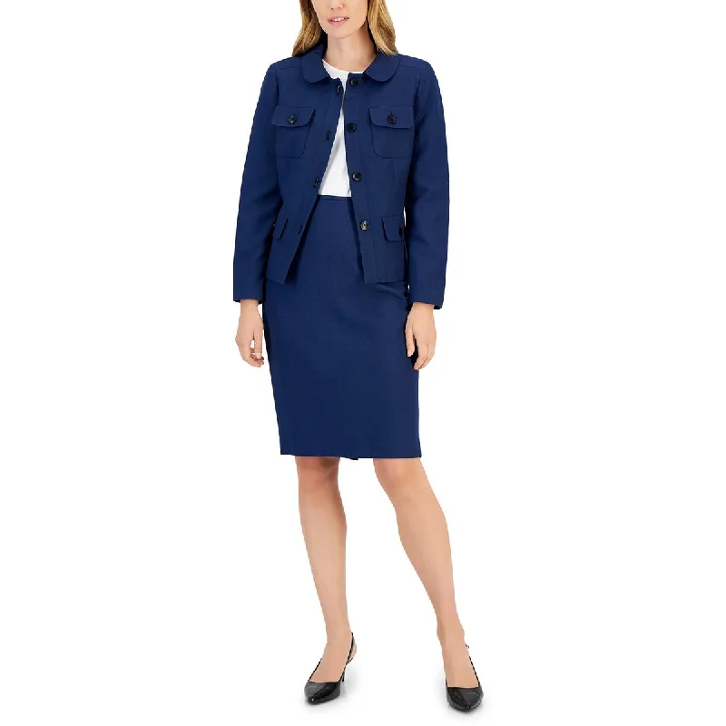 Le Suit Womens Office Work Wear Double-Breasted Blazer