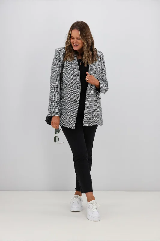 Leoni Bec Blazer Black White Check