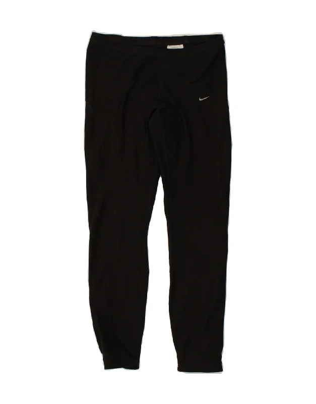 NIKE Womens Tracksuit Trousers UK 12 Medium Black Polyester