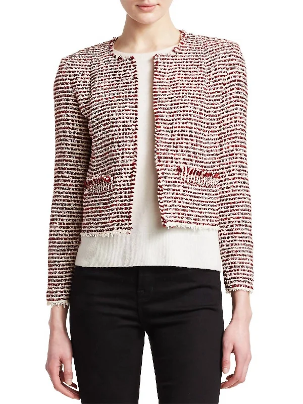 Riona Jacket In Red/white