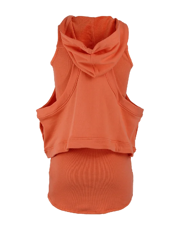 Sleeveless Zip Hooded Vest