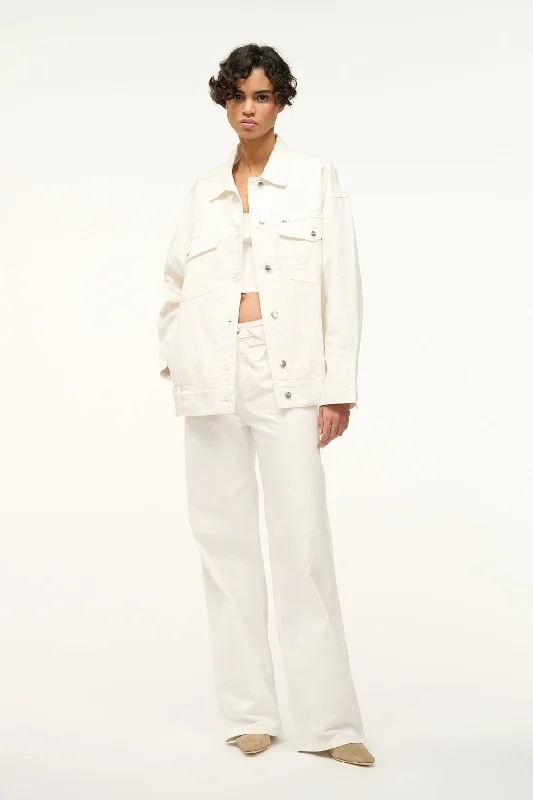 STAUD + WRANGLER THE BIGGEST JEAN JACKET | WHITE