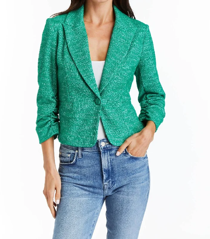 Suzie Boucle Blazer In Kelly