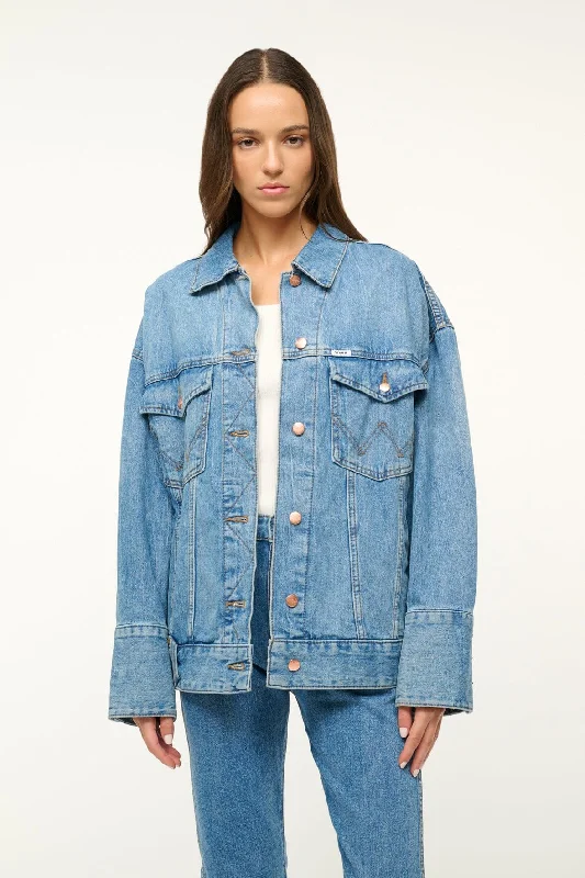 STAUD + WRANGLER THE BIGGEST JEAN JACKET | MID BLUE