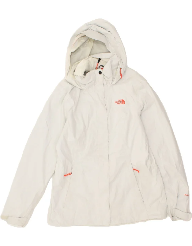 THE NORTH FACE Womens Hooded Windbreaker Jacket UK 14 Medium White