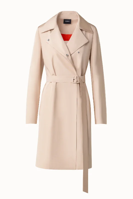 Water Repellent Silk Trench Coat