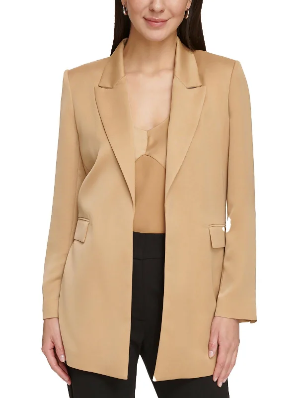 Womens Business Casual Work Open-Front Blazer