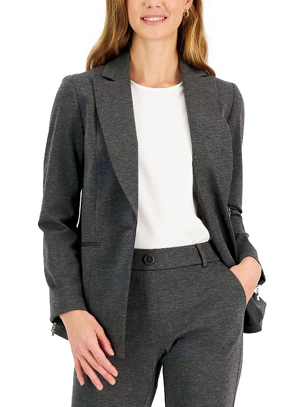 Womens Notched Collar Suit Separate One-Button Blazer