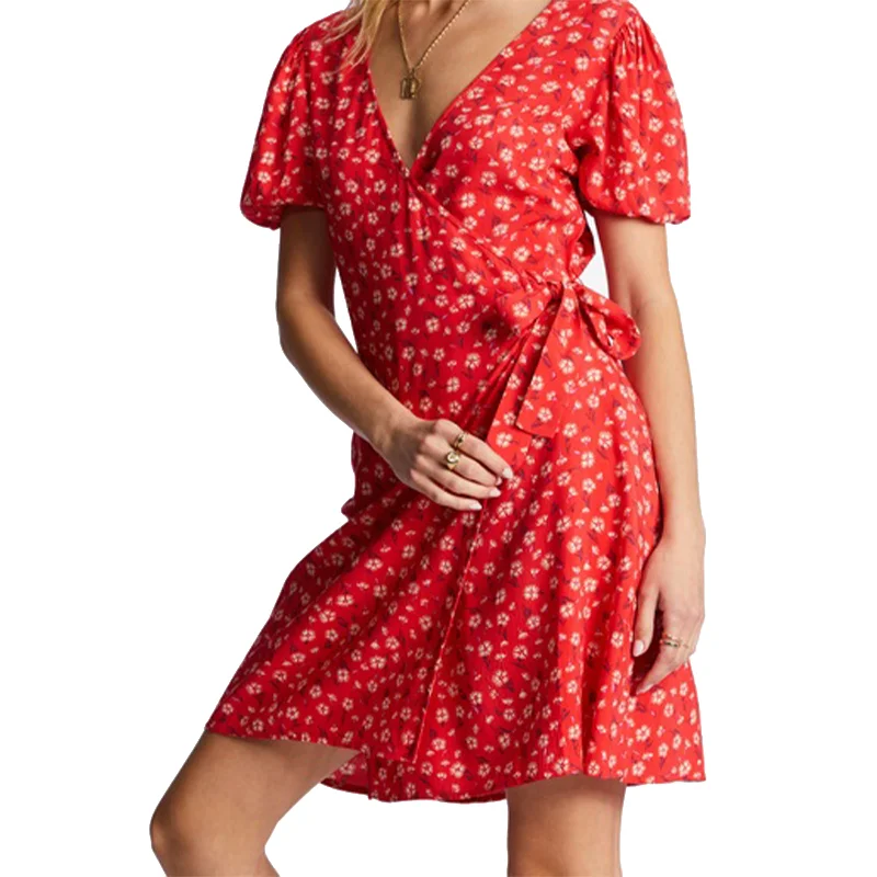 Hot Tropics Mini Wrap Dress