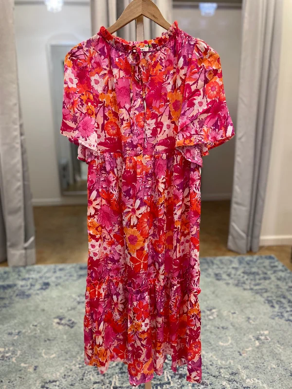 Floral Sunset Midi Dress