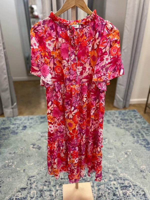 Floral Sunset Midi Dress