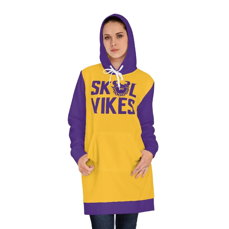 Hoodie Dress - Gold/Purple - Vikes