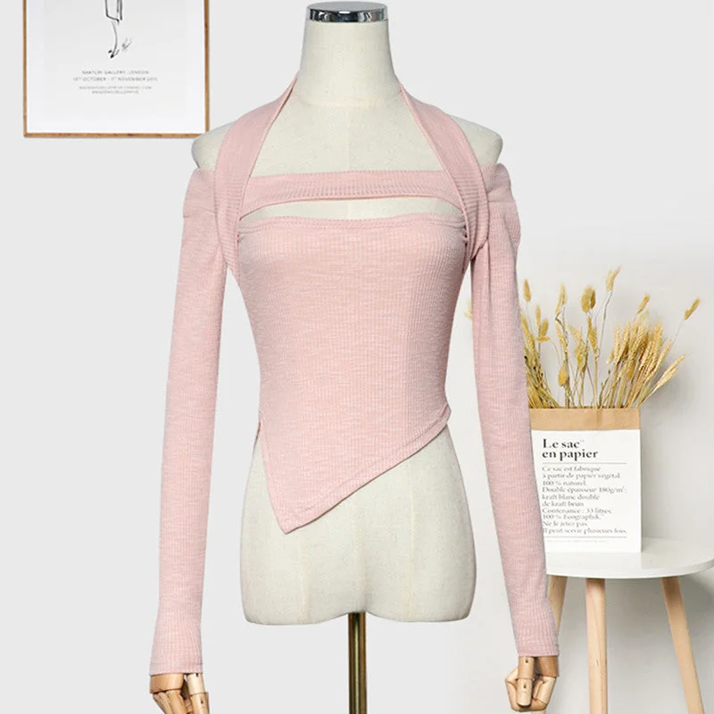 Fashion Knitted Long Sleeve Top YV43723