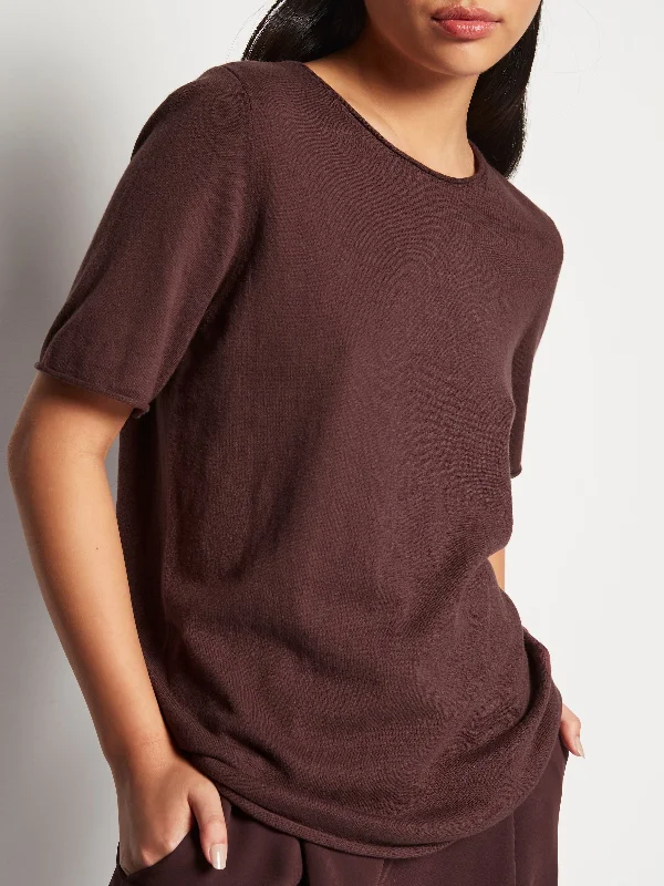 JHL Crew T (Fine Cotton Cashmere) Chestnut