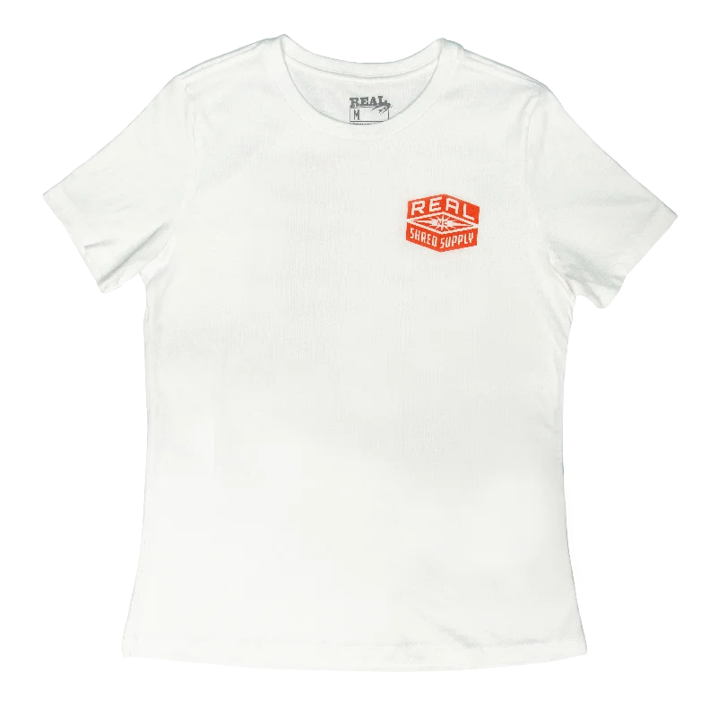 REAL Wmn's Shred Supply Tee-White