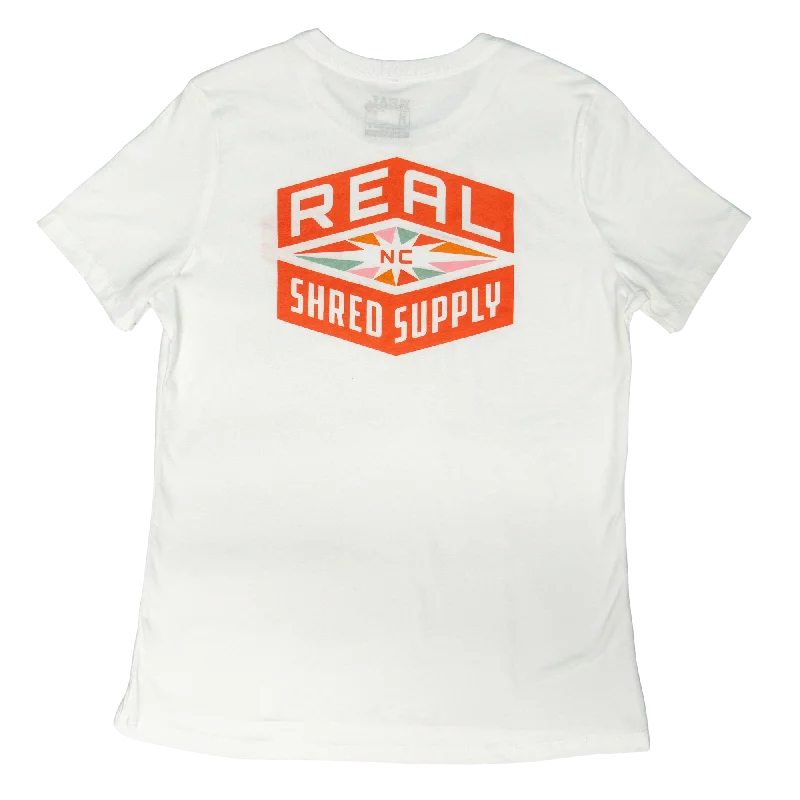 REAL Wmn's Shred Supply Tee-White