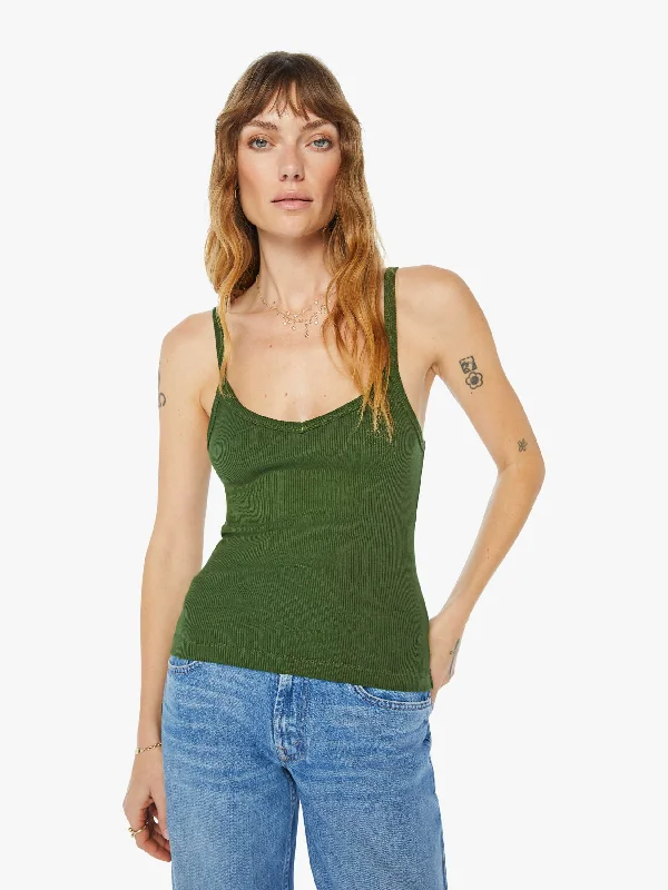 SPRWMN Rib V Neck Tank - Artichoke