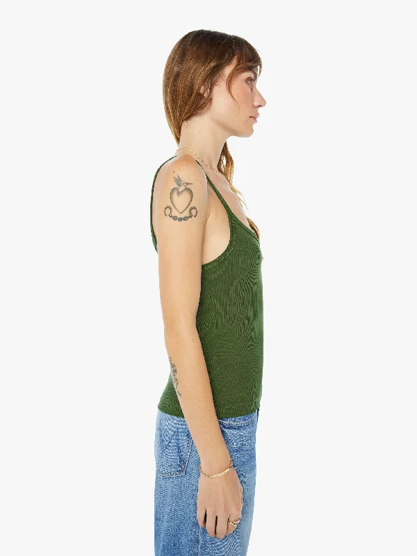 SPRWMN Rib V Neck Tank - Artichoke