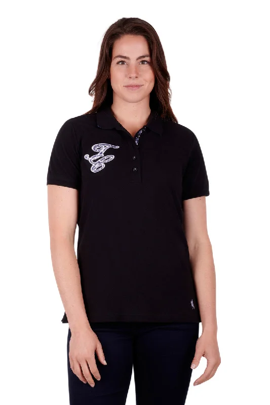 T3S2512082 Thomas Cook Women's Austin SS Polo Black