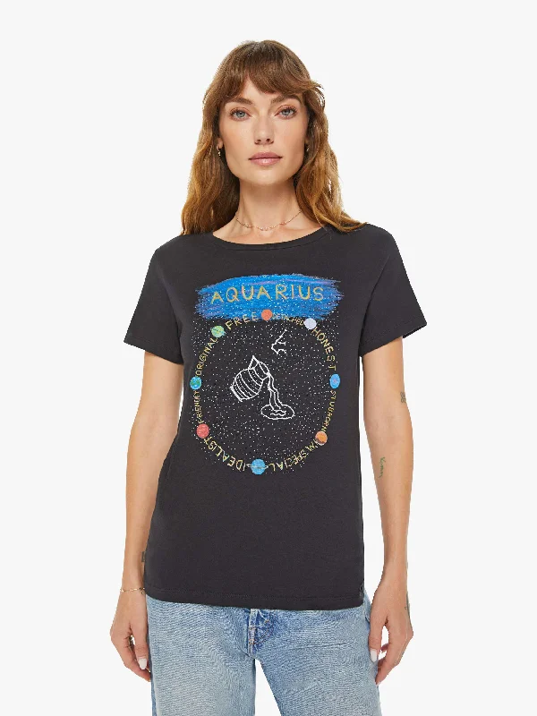 Unfortunate Portrait Aquarius Zodiac Tee - Black