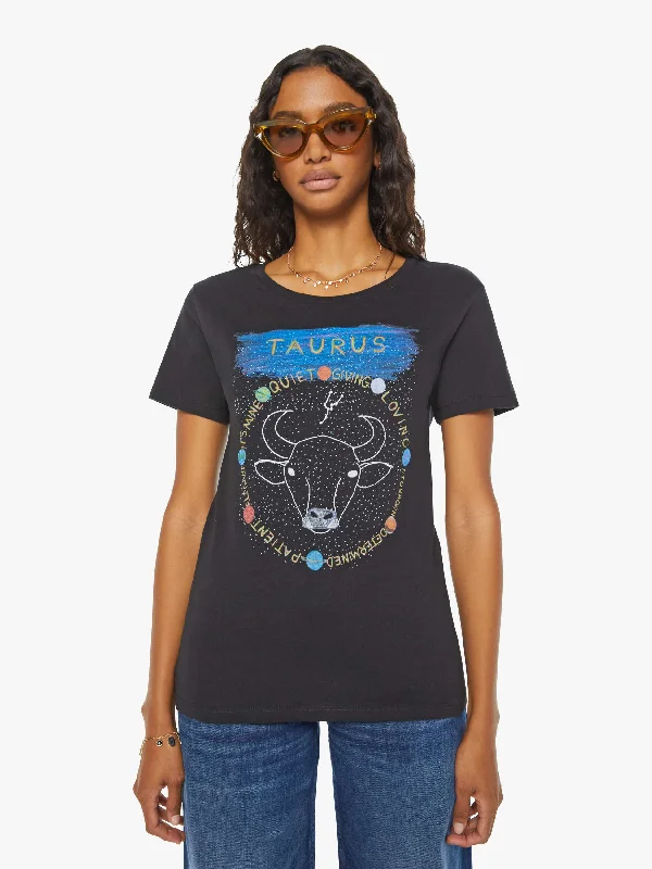 Unfortunate Portrait Taurus Zodiac Tee - Black