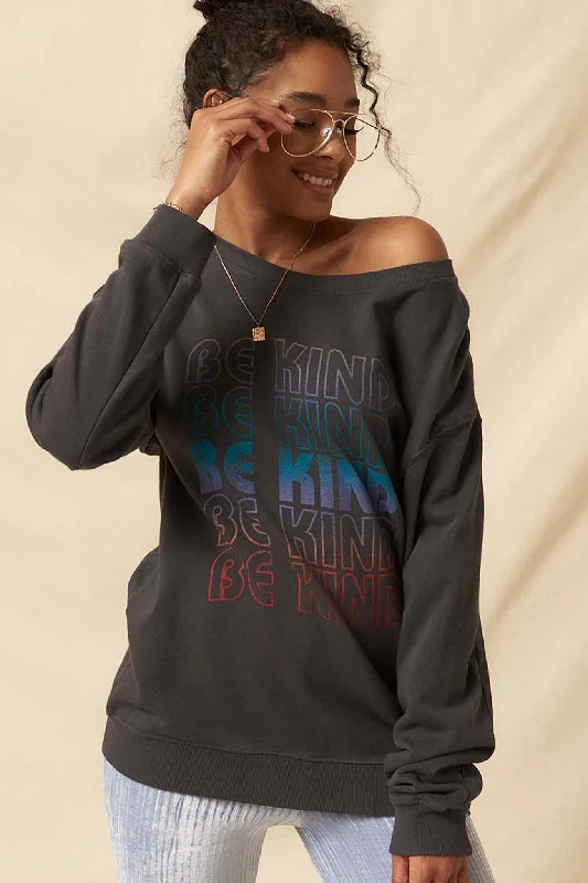 Be Kind Garment-Dyed Graphic Sweatshirt