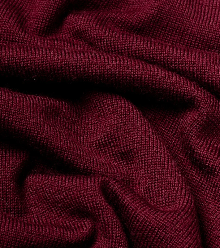 Bryceland's Merino Long-Sleeve Polo Claret