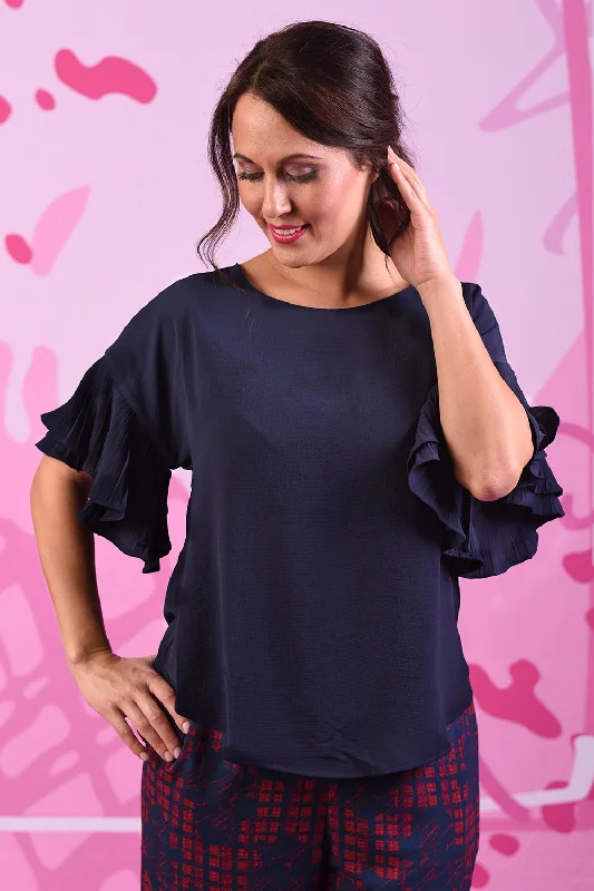 Dayna Top - Plain Navy