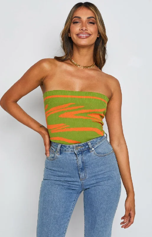 Free Fall Crop Top Green